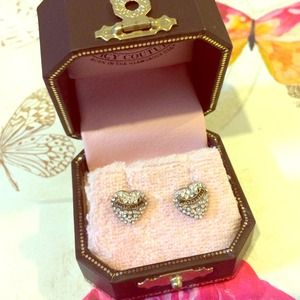 Juicy Couture Heart Stud Earrings