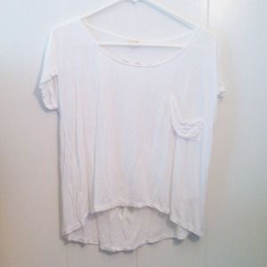 Cut Cross Back Slouchy Pocket Tee💙