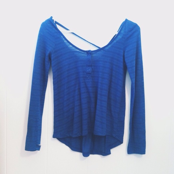 PACSUN Sheer Crossback Top💙