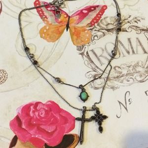 Lucky Brand layered Cross Necklace