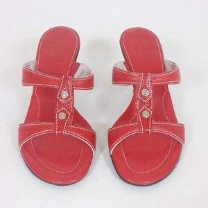 Cole Haan red leather sandals, size 5.5