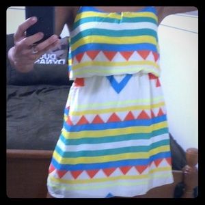 NEW!! Mini Blouson Dress w/bright colors!