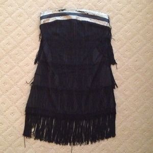 Forever 21 black fringe dress