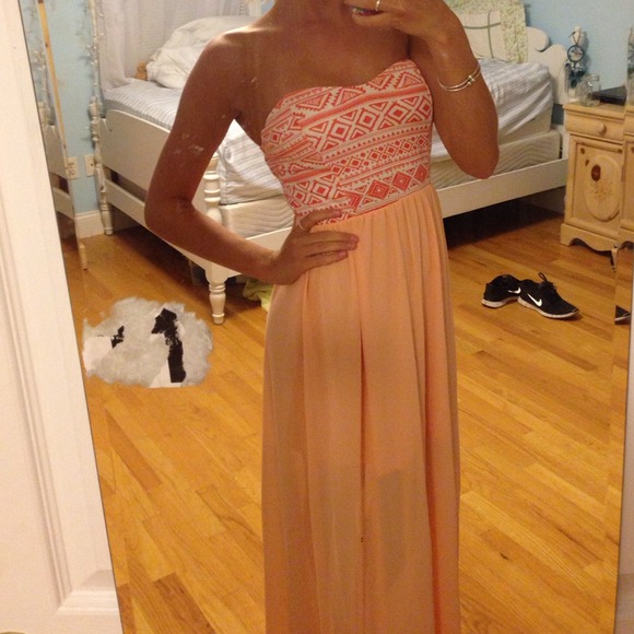 Orange/creamsicle maxi dress