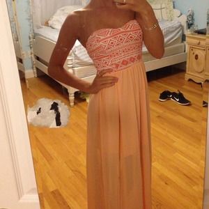 Orange/creamsicle maxi dress