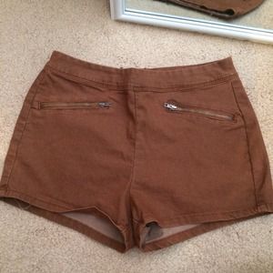 Bullhead Brown High Waisted Shorts