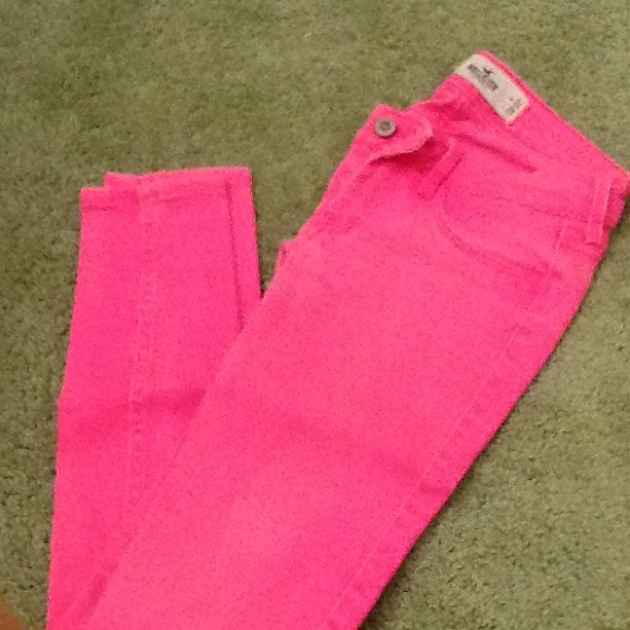 Neon pink hollister jeans