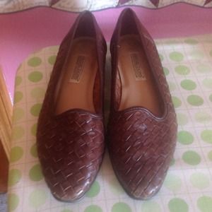 Brown leather shoes