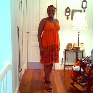 Eva Blue Orange And Paisley Sundress