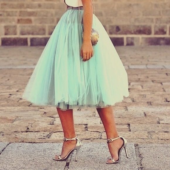 Dresses & Skirts - Gorgeous Mint Tulle Skirt ❤️