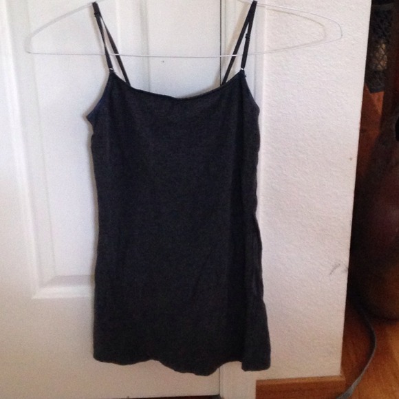 Gray spaghetti strap tank top