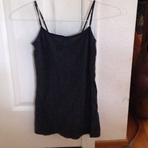 Gray spaghetti strap tank top