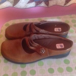 Brown Michel M..  Leather Slip ons