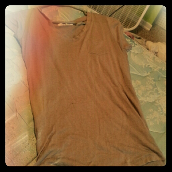 Brown v-neck