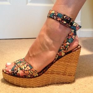Marc Jacobs floral wedge sandals
