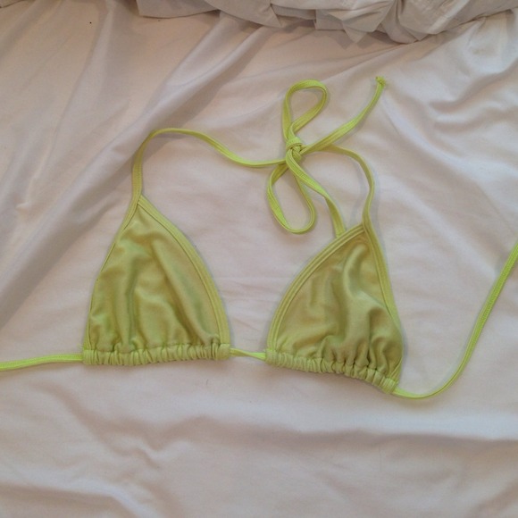 American apperal neon yellow bikini top