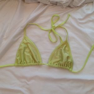 American apperal neon yellow bikini top
