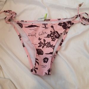 Avocado baby pink surf babe bikini