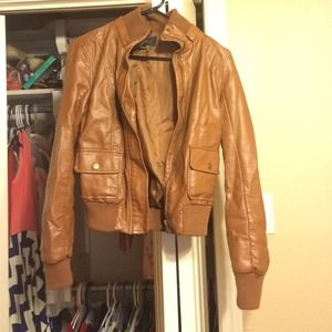 Light brown jacket.