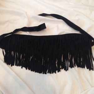✖️ON HOLD✖️Victoria's Secret black fringe bikini