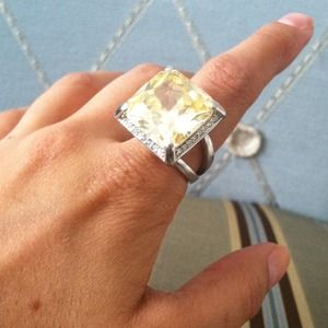 Big yellow diamond costume jewelry