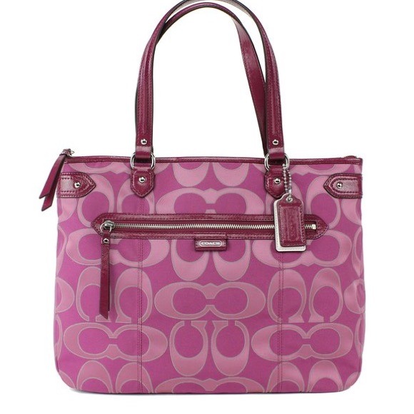 NWT Authentic Coach Pink Fushia Emma Tote
