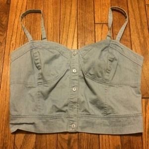 Nollie chambray crop top