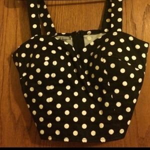 Polka dot crop top.