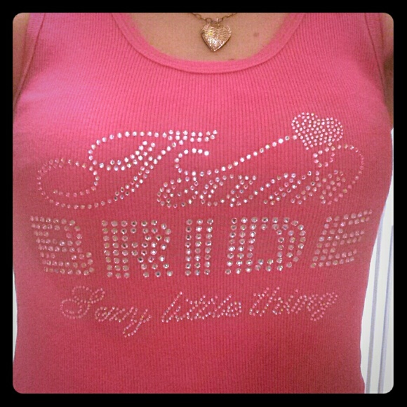 Bridesmaid team bride tank top. Pink. Medium