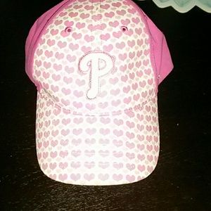 Cute Pink w/hearts Phillies baseball cap