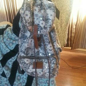 Flower bling victoria secret pink backpack!