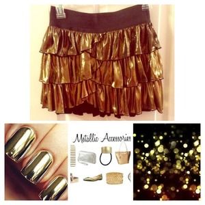 🔶Metallic Gold Skirt 🔶