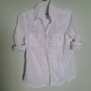Basic white button down