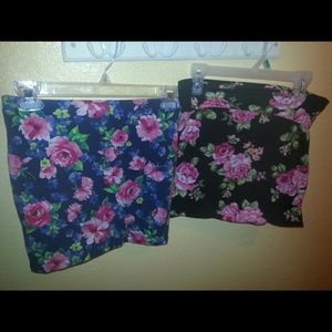 Floral Body Con Skirts