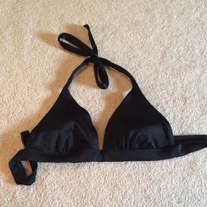 Black triangle bikini top