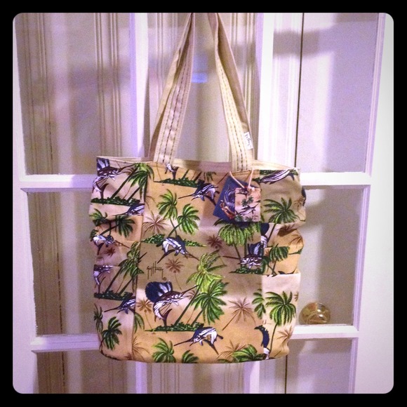 Guy Harvey Handbags - Guy Harvey Medium Blue Marlin Tote