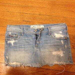 Hollister jean skirt