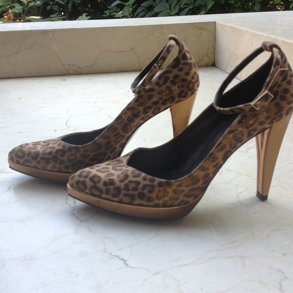 Stuart Weitzman Leopard Heels Pumps 8.5 - Picture 2 of 3