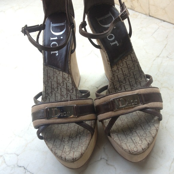 Christian Dior Wedges 38.5 - Picture 2 of 4