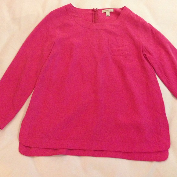🌹🌹beautiful J crew hot pink silky top 🌹🌹