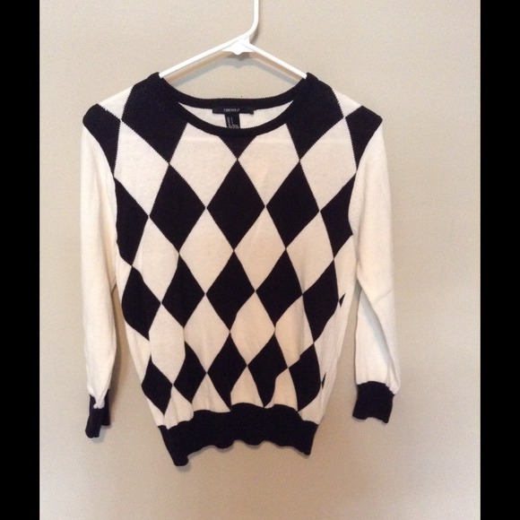 Black and white sweater