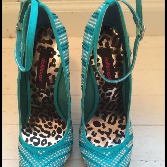 Women's Teal size 8 Dollhouse Shoes - Picture 3 of 4