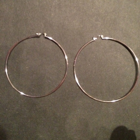 Silver hoop earrings