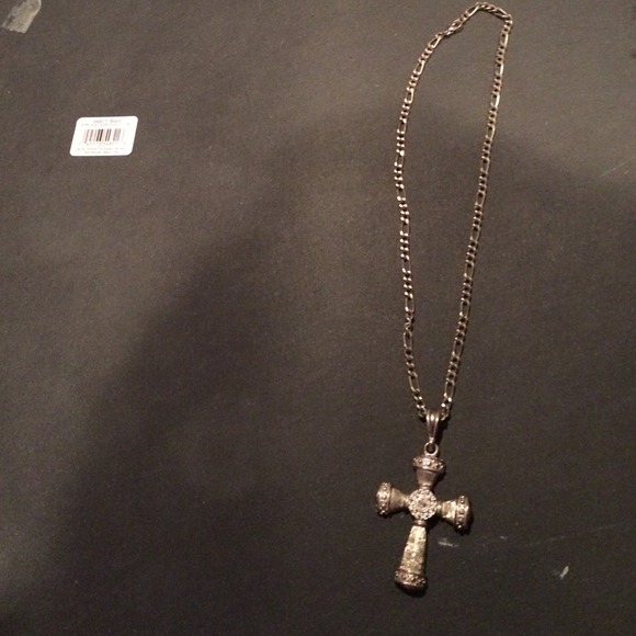 Silver cross necklace