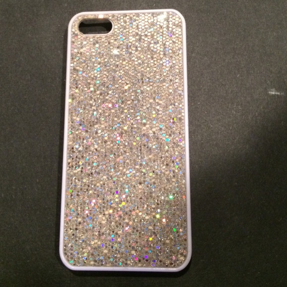 White sparkly I phone 5 case