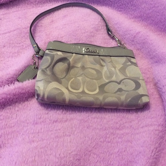 Silver/gray Wristlet