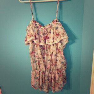 Floral Ivory Tank Top