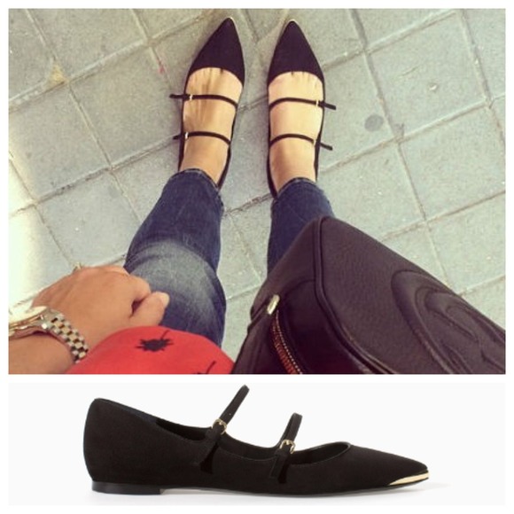 Zara Shoes - 🌻Reserved @sahdie🌻 Black Leather Flats