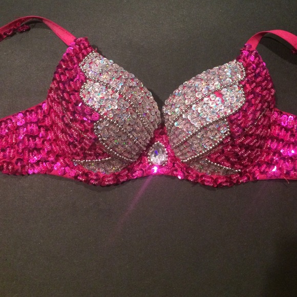 Pink and sparkly bandeau