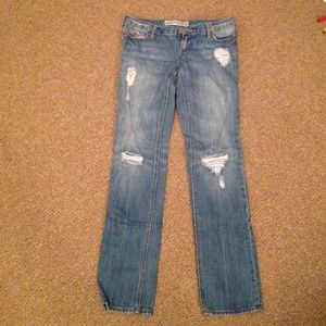 Light wash distressed hollister jeans